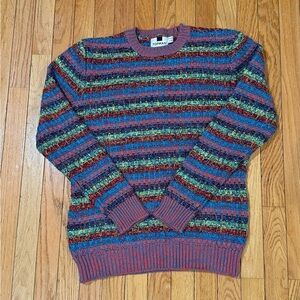 Topman Multicolor Striped Crewneck Sweater